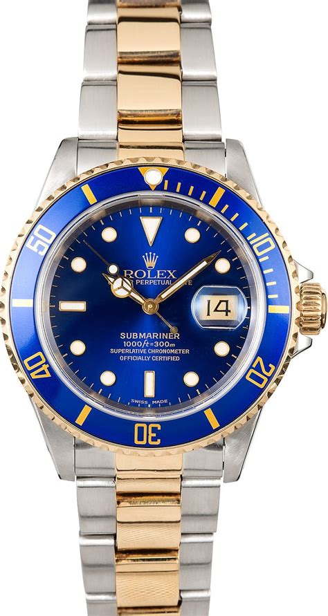 rolex submariner steel gold blue